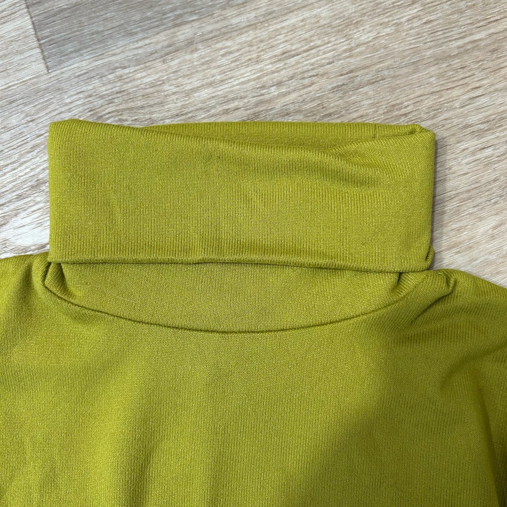 Madison Mustard Yellow Knit Top Fall Funky Chic Classic Women’s Turtleneck
